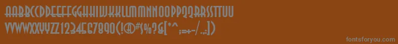 フォントAnnacttBold – 茶色の背景に灰色の文字