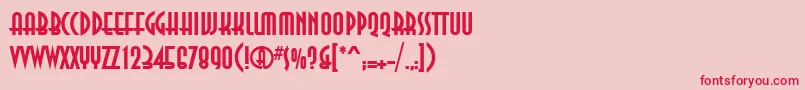 フォントAnnacttBold – ピンクの背景に赤い文字