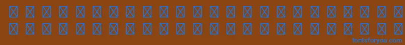 RusticanaltstdBorders Font – Blue Fonts on Brown Background