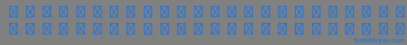 RusticanaltstdBorders Font – Blue Fonts on Gray Background