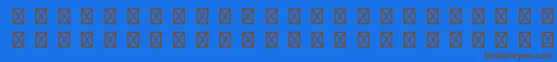 RusticanaltstdBorders Font – Brown Fonts on Blue Background