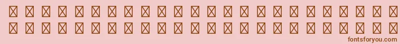 RusticanaltstdBorders Font – Brown Fonts on Pink Background