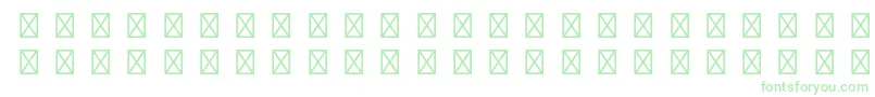 RusticanaltstdBorders Font – Green Fonts on White Background