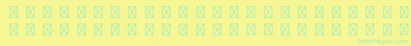 RusticanaltstdBorders Font – Green Fonts on Yellow Background