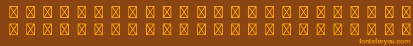 RusticanaltstdBorders Font – Orange Fonts on Brown Background