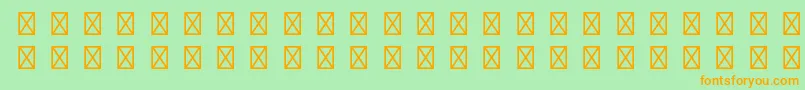 RusticanaltstdBorders Font – Orange Fonts on Green Background
