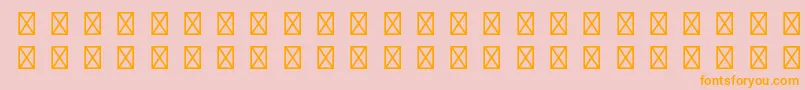 RusticanaltstdBorders Font – Orange Fonts on Pink Background