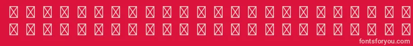 RusticanaltstdBorders Font – Pink Fonts on Red Background
