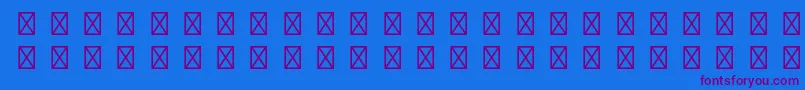 RusticanaltstdBorders Font – Purple Fonts on Blue Background