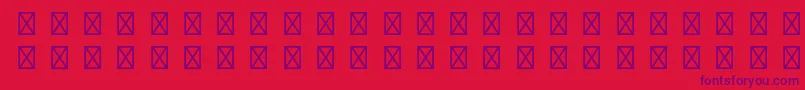 RusticanaltstdBorders Font – Purple Fonts on Red Background