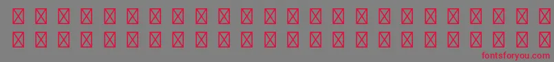 RusticanaltstdBorders Font – Red Fonts on Gray Background