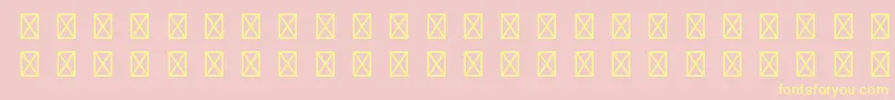 RusticanaltstdBorders Font – Yellow Fonts on Pink Background