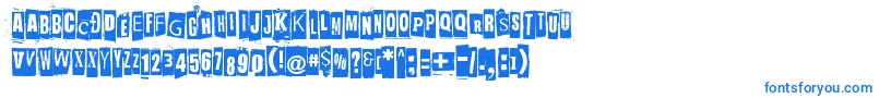 JockeyFullOfBourbon Font – Blue Fonts on White Background