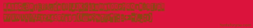 fuente JockeyFullOfBourbon – Fuentes Marrones Sobre Fondo Rojo