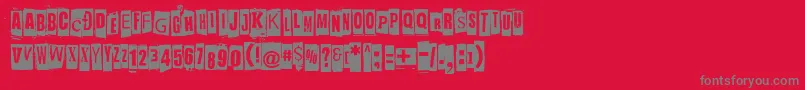 JockeyFullOfBourbon Font – Gray Fonts on Red Background