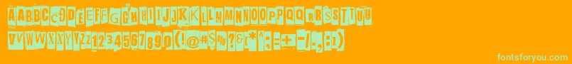 JockeyFullOfBourbon Font – Green Fonts on Orange Background