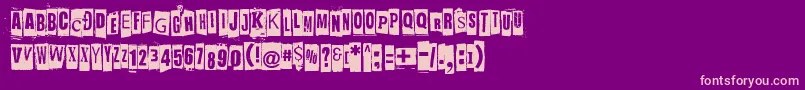 JockeyFullOfBourbon Font – Pink Fonts on Purple Background