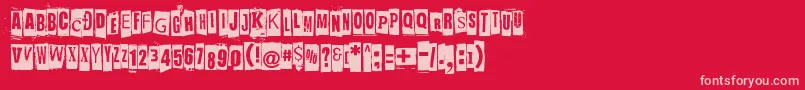 JockeyFullOfBourbon Font – Pink Fonts on Red Background