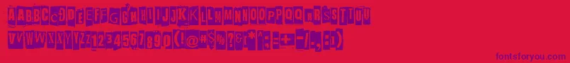 JockeyFullOfBourbon Font – Purple Fonts on Red Background