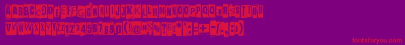 Police JockeyFullOfBourbon – polices rouges sur fond violet