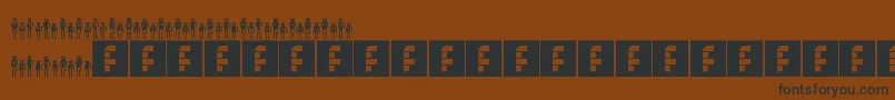 フォントLostrobo – 黒い文字が茶色の背景にあります
