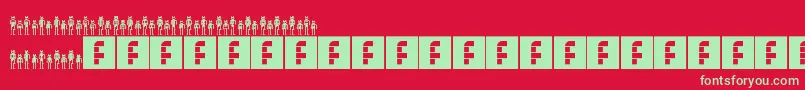 Lostrobo Font – Green Fonts on Red Background