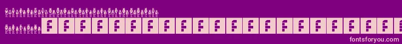 Lostrobo Font – Pink Fonts on Purple Background