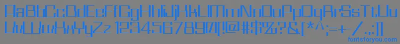 フォントWhizkid – 灰色の背景に青い文字