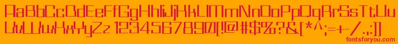 Whizkid-Schriftart – Rote Schriften auf orangefarbenem Hintergrund