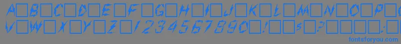 AarcoverRegular Font – Blue Fonts on Gray Background