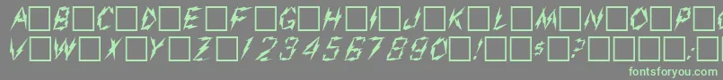Weitere Informationen zur AarcoverRegular-Schriftart AarcoverRegular-Schriftart – Grüne Schriften auf grauem Hintergrund