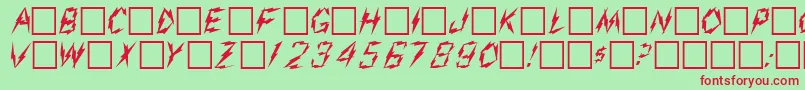 Шрифт AarcoverRegular – красные шрифты на зелёном фоне