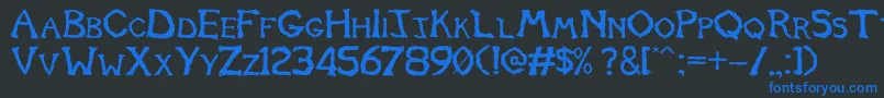 Tomb2013 Font – Blue Fonts on Black Background
