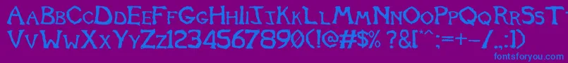 Tomb2013 Font – Blue Fonts on Purple Background