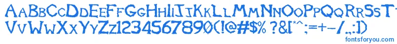 Tomb2013 Font – Blue Fonts on White Background