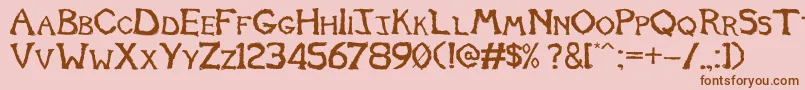 Tomb2013 Font – Brown Fonts on Pink Background