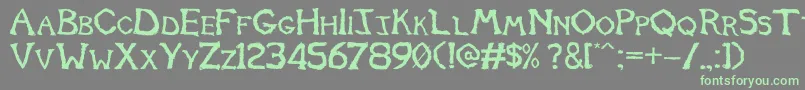 Tomb2013 Font – Green Fonts on Gray Background