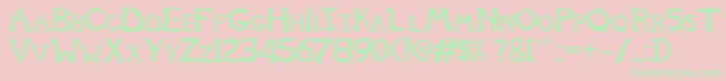 Tomb2013 Font – Green Fonts on Pink Background