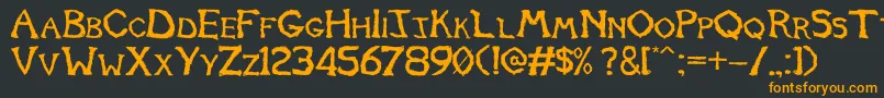 Tomb2013 Font – Orange Fonts on Black Background