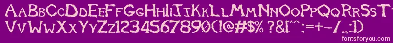 Tomb2013 Font – Pink Fonts on Purple Background
