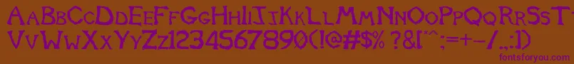 Tomb2013 Font – Purple Fonts on Brown Background