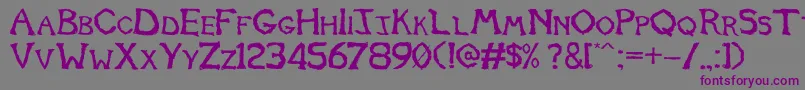 Tomb2013 Font – Purple Fonts on Gray Background