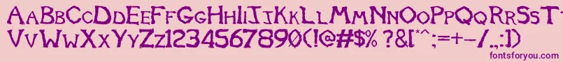 Tomb2013 Font – Purple Fonts on Pink Background