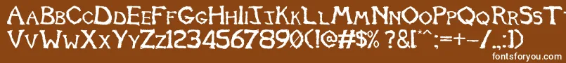 Tomb2013 Font – White Fonts on Brown Background