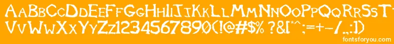 Tomb2013 Font – White Fonts on Orange Background