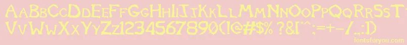 Tomb2013 Font – Yellow Fonts on Pink Background
