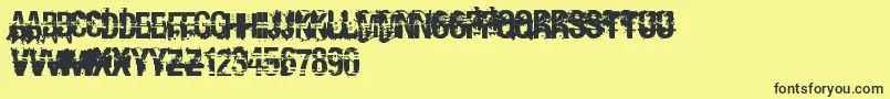 Andy ffy Font – Black Fonts on Yellow Background