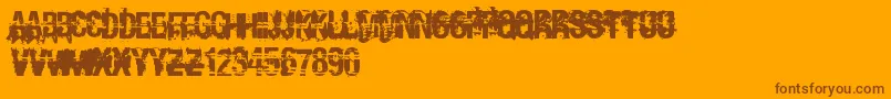 Andy ffy Font – Brown Fonts on Orange Background