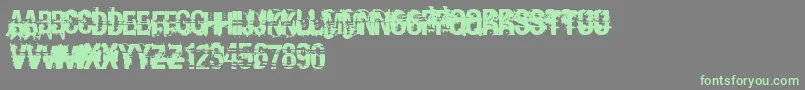 Andy ffy Font – Green Fonts on Gray Background