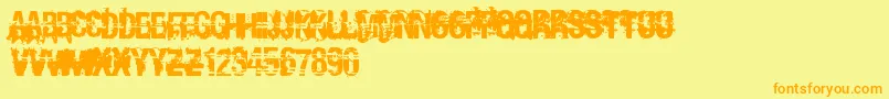 Andy ffy Font – Orange Fonts on Yellow Background